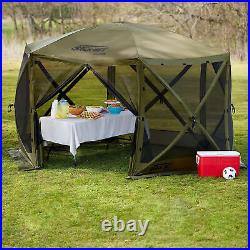 Clam Quick-Set Pavilion 12.5 x 12.5 Foot Portable Canopy Shelter, Green (Used)