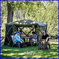 Clam Quick-Set Pavilion 12.5 x 12.5 Foot Portable Canopy Shelter, Green (Used)