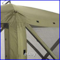 Clam Quick Set Traveler Portable Camping Gazebo Canopy Shelter, Green (Open Box)