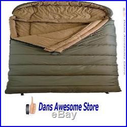 Cold Weather Sleeping Bag Zero Degree 2 Person Queen Size Oversized Camping New