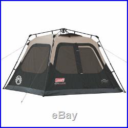 Coleman 2000018016 8 Foot x 7 Foot 4-Person Instant Cabin Tent, Brown