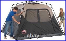 Coleman 4 Person Cabin Tent for Camping with 60 Second Instant Setup Brown/Black