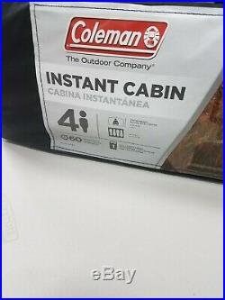 Coleman 4 Person Instant Cabin Tent 60 Second Set Up Brown and Black