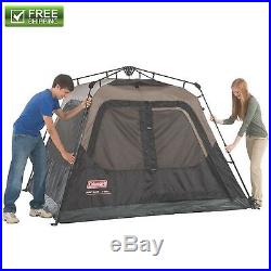 Coleman 4 Person Instant Tent Camping Waterproof Weathertec Camping Outdoor New
