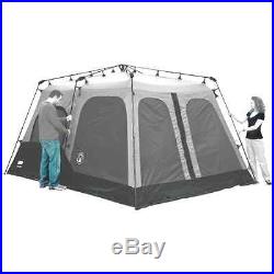 Coleman 8 Person Family CAMPING TENT, 14 x 10 Feet Two Room INSTANT TENT, Brown