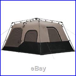Coleman 8-Person Instant TENT, Waterproof Large Family CAMPING TENT, Brown
