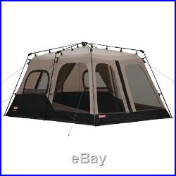 Coleman 8-Person Instant Tent 2 Room 14x10 Foot Outdoor Camping WeatherTec Brown