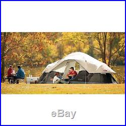 Coleman 8-Person Red Canyon Camping Tent Red Hiking Emergency Waterproof Large