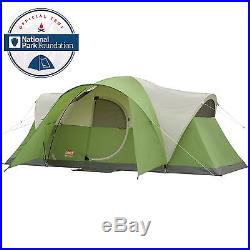 Coleman Montana 8 Person Family CAMPING TENT, 16x7 Ft 1 Room INSTANT TENT, Green