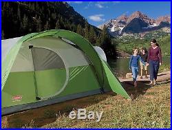 Coleman Montana 8 Person Family CAMPING TENT, 16x7 Ft 1 Room INSTANT TENT, Green