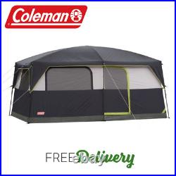 Coleman Prairie Breeze 9 Person Cabin Tent 14'x10'x84 withLED Lights & Fan