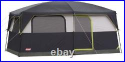 Coleman Prairie Breeze 9 Person Cabin Tent 14'x10'x84 withLED Lights & Fan