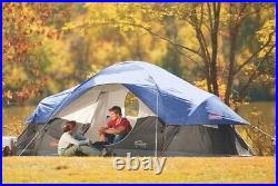 Coleman Red Canyon 8-Person Camping Tent- Weatherproof Blue Carry Bag