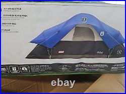 Coleman Red Canyon 8-Person Camping Tent- Weatherproof Blue Carry Bag