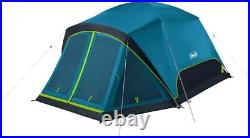 Coleman Skydome Camping Tent with Dark Room Weatherproof 4/6 Person Tent