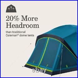 Coleman Skydome Camping Tent with Dark Room Weatherproof 4/6 Person Tent