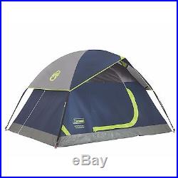 Coleman Sundome 2 Person Outdoor Hiking Camping Tent with Rainfly Awning 7' x 5
