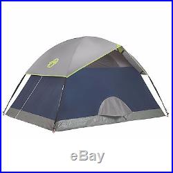 Coleman Sundome 2 Person Outdoor Hiking Camping Tent with Rainfly Awning 7' x 5