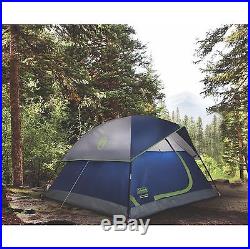 Coleman Sundome 4 Person Outdoor Hiking Camping Tent with Rainfly Awning 9' x 7