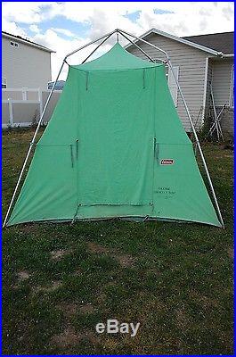 Coleman Vintage 9x9 Canvas Umbrella Tent in excellent condition