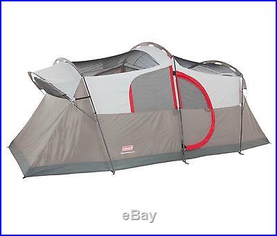 Coleman WeatherMaster 10 Person 2 Room Family Camping Tent w/ LED Light System