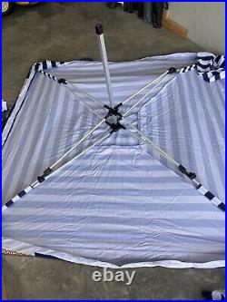 Cool Cabanas 5 Beach Canopy Size Striped Blue White Tent Canopy Outdoor New 6x6
