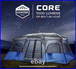 Core Equipment Lighted 12 Person Instant Cabin Tent, Blue/Gray, 40064, cs2-7594