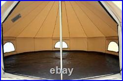 Cotton Canvas Bell Tent 4M Waterproof Glamping & Family Camping Regatta Tent