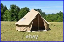 Cotton Canvas Bell Tent 4M Waterproof Glamping & Family Camping Regatta Tent