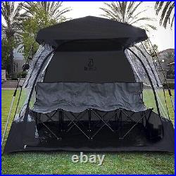 CoverU Tent Pod SUN Protection-Pop Up 4 Person Hot Climate Canopy Shelter, Black
