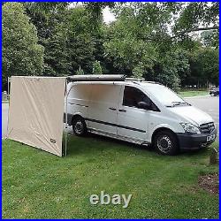 Direct4x4 Expedition Pullout Awning 2mx1.8m Sand Yellow Front Windbreak Wall
