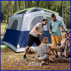 Double Layer Family Camping Tent, Tents 6 Person Waterproof Windproof Easy Setup