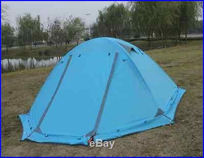 Double layer 2 person 4 Season Aluminum Outdoor Camping Tent with Snow Skirt