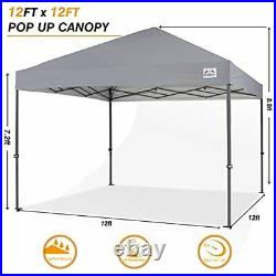 Durable Easy Pop Up Canopy Tent 12x12ftgray