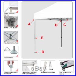 EZ Pop Up Canopy 10' x10' Outdoor Folding Gazebo Instant Shade Tent Shelter