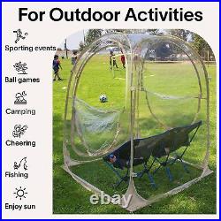EighteenTek Pop Up Tent Sports Shelter Outdoor Weather Pod Clear Bubble Tent