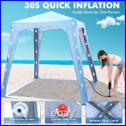 Elegear Inflatable Beach Canopy Tent, 7'x7' Beach Cabana, 30s Setup UPF 50+ UV P Elegear Inflatable Beach Canopy Tent, 7'x7' Beach Cabana, 30s Setup UPF 50+ UV P