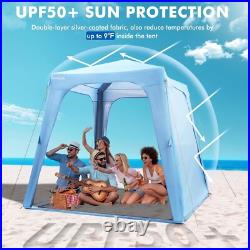 Elegear Inflatable Beach Canopy Tent, 7'x7' Beach Cabana, 30s Setup UPF 50+ UV P Elegear Inflatable Beach Canopy Tent, 7'x7' Beach Cabana, 30s Setup UPF 50+ UV P