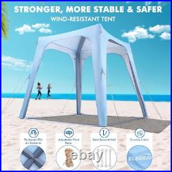 Elegear Inflatable Beach Canopy Tent, 7'x7' Beach Cabana, 30s Setup UPF 50+ UV P Elegear Inflatable Beach Canopy Tent, 7'x7' Beach Cabana, 30s Setup UPF 50+ UV P