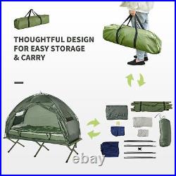 Elevated Tent Camping Cots for Adults Single Person Air Mattress Sleeping Bag