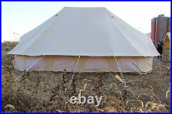 Emperor Twin Cotton Canvas Bell Tent 6x4M Waterproof 3 Doors Glamping Yurts Tent