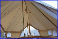 Emperor Twin Cotton Canvas Bell Tent 6x4M Waterproof 3 Doors Glamping Yurts Tent