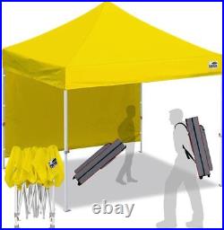 Eurmax USA Smart Durable Pop up Canopy Tent with 1 Sidewall 10'x10' Outdoor