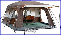 Extra Large Tent 12 Person(Style-B), Family Cabin Tents, 2 Rooms, 3 Doors and 3 Win