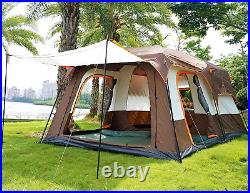 Extra Large Tent 12 Person(Style-B), Family Cabin Tents, 2 Rooms, 3 Doors and 3 Win