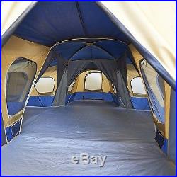 Family Cabin Tent 14 Person 4 Room 12 Windows Instant Large Camping Base