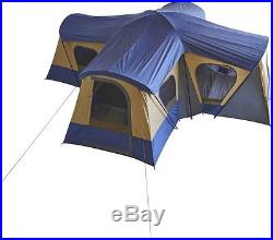 Family Camping Tent 10 14 Person 1 4 Room Cabin Easy Setup 20' X 20' Blue