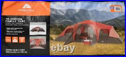 Family Camping Tent 10-Person 3-Room Outdoor Family Vacation Instant Cabin Tents