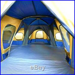 Family Camping Tent 14 Person 4 Room Outdoor Family Shelter Water/Mosquito Proof