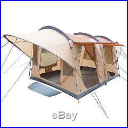 Family Camping Tent 8-Person Woodlands 13 x 10 2-Separate Rooms Extended Awnings